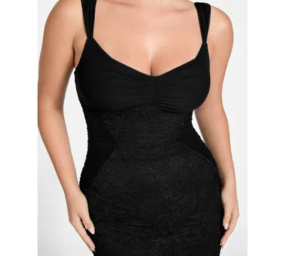 Guess Women's Caitlyn Sleeveless Sweetheart Neck Dress In Black