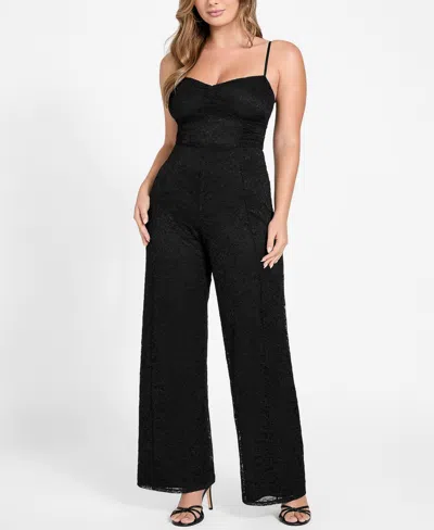 Guess Women's Chloe Sleeveless Lace Sweetheart Neck Jumpsuit In Black