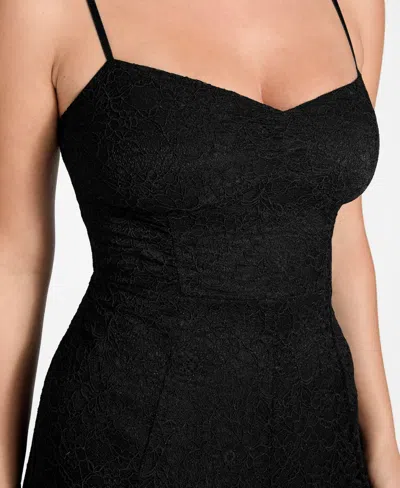 Guess Women's Chloe Sleeveless Lace Sweetheart Neck Jumpsuit In Black