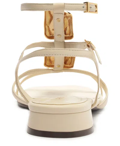 Arezzo Women's Gretta Gold Elegance Flat Sandals In Neutral