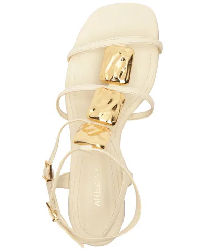 Arezzo Women's Gretta Gold Elegance Flat Sandals In Neutral