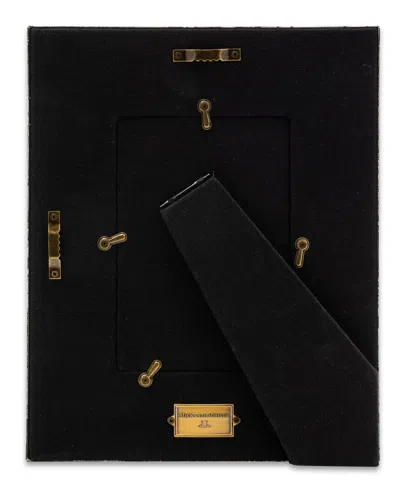 Mackenzie-childs Mackenzie Childs Mocha Check Enameled Steel 4 X 6-inch Picture Frame In Neutral