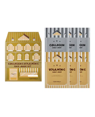 Tonymoly 6-pc. Mini House Of Mask Vitamin C + Collagen Face Mask Set In Gold