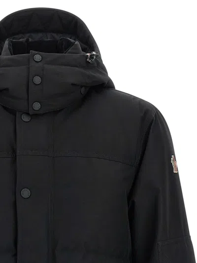 Moncler Elfin Gore-tex Hooded Laminate Down Ski Jacket In Black