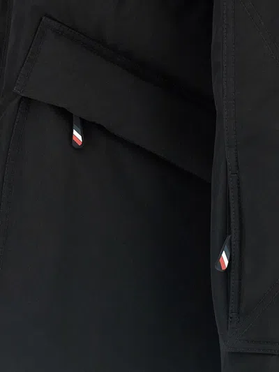 Moncler Elfin Gore-tex Hooded Laminate Down Ski Jacket In Black