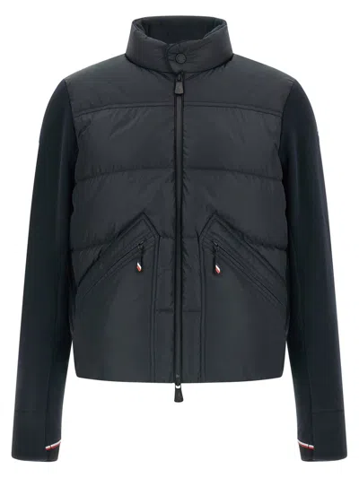 Moncler Padded Cardigan Sweaters And Cardigans Blue In Black