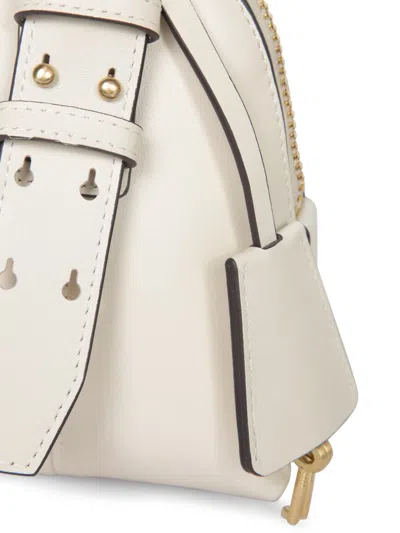 Pinko Leather Mini Escape Bag Bowling Bag In White