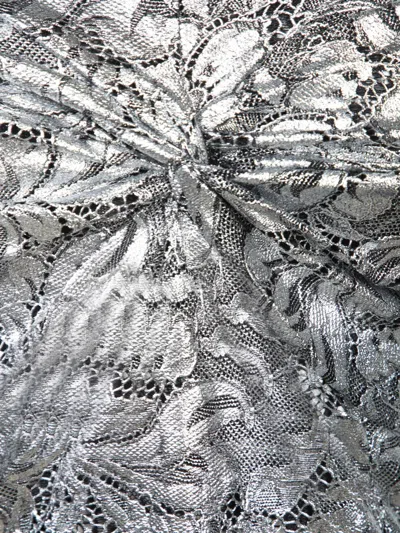 Rabanne Long Lace Dress In Silver