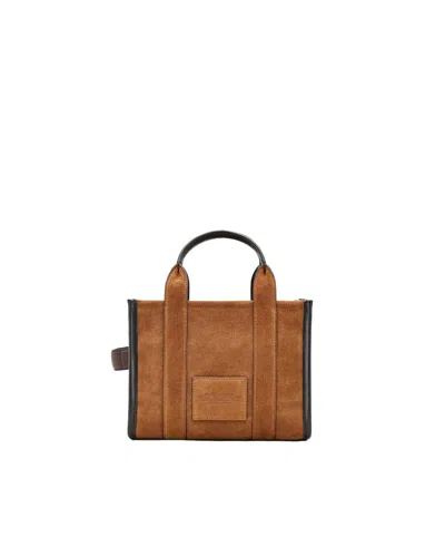 Marc Jacobs Borsa A Mano The Suede Small Tote Bag Copper In Brown