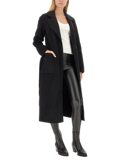 Michael Kors Cappotto Con Cintura In Black