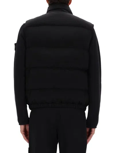 Stone Island Padded Anti-drip Vest In Black
