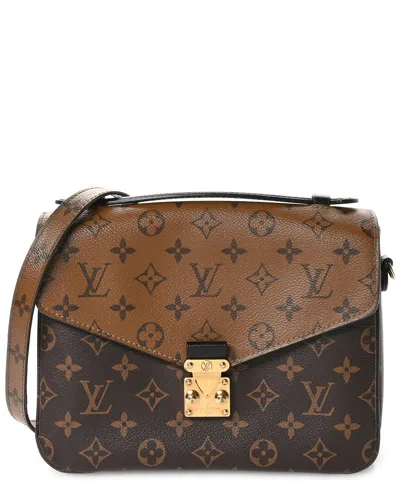 Pre-owned Louis Vuitton Brown Monogram Reverse Coated Canvas Pochette Metis (authentic  Pre-loved)