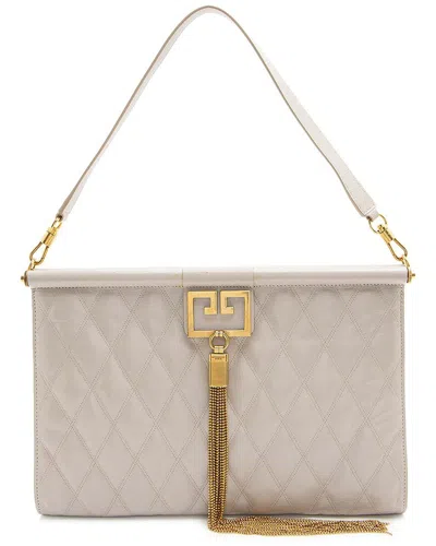 Givenchy Brown Leather Gem Large Shoulder Bag (authentic Pre-loved) In Gray