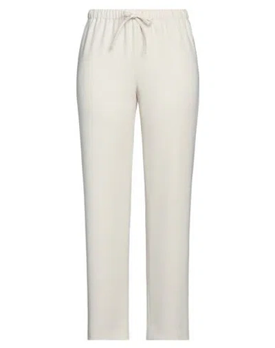 Theory Woman Pants Ivory Size M Triacetate, Polyester In White