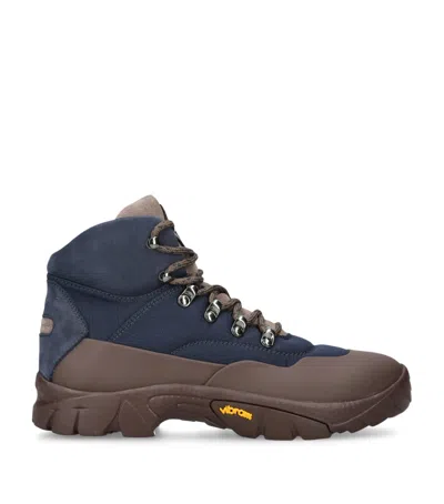 Brunello Cucinelli Suede Nylon-trim Outdoor Boots In Multi