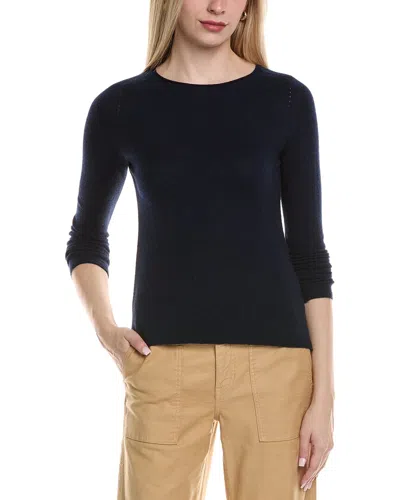 Sofiacashmere Crewneck Wool & Cashmere-blend Sweater In Blue