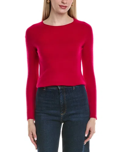 Sofiacashmere Crewneck Wool & Cashmere-blend Sweater In Red