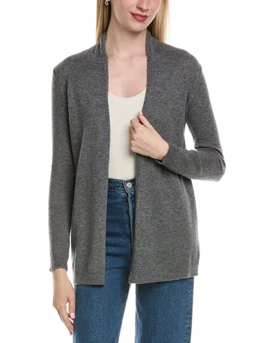 Sofiacashmere Drape Wool & Cashmere-blend Cardigan In Gray