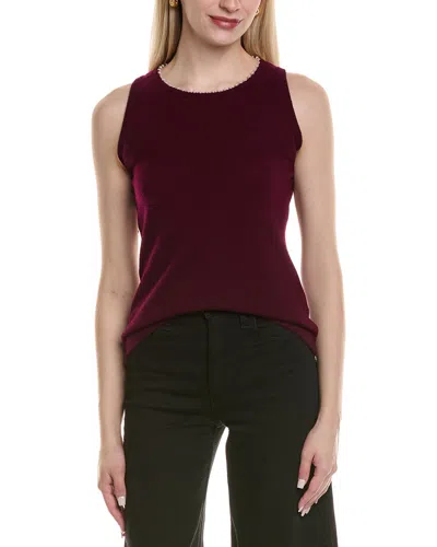 Sofiacashmere 1 Wool & Cashmere-blend Tank In Red
