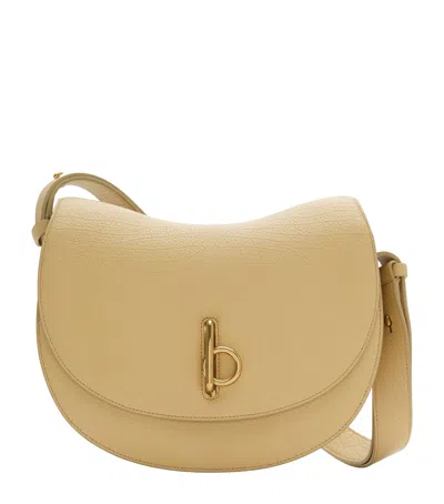 Burberry Leather Rocking Horse Bag In Neutral