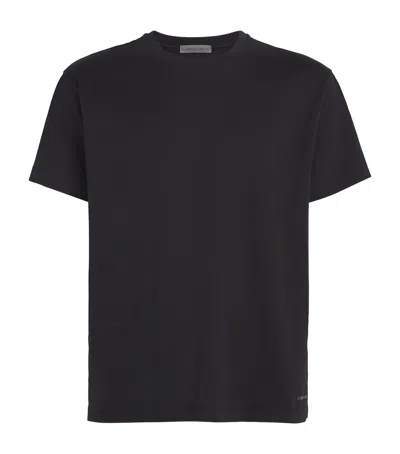 Corneliani Cotton Crew-neck T-shirt In Blue