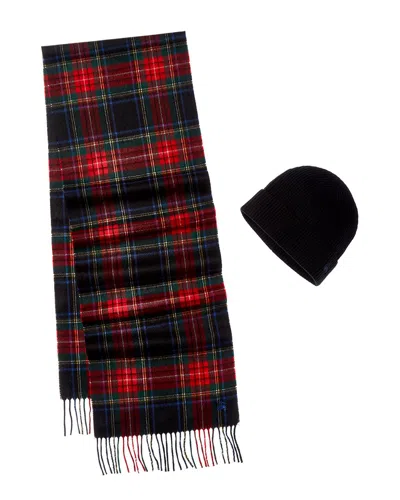 Brooks Brothers 2pc Wool & Cashmere-blend Hat & Gloves Set In Multi