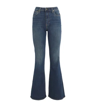 Rag & Bone Dahlia Mid-rise Flared Jeans In Blue