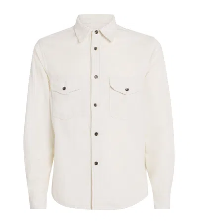 Jacob Cohen Cotton Corduroy Shirt In Neutral