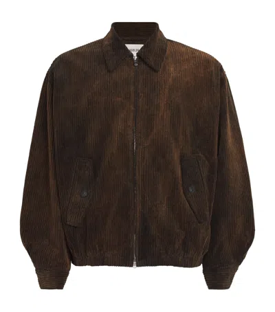 Agolde Stretch-cotton Corduroy Torres Jacket In Brown