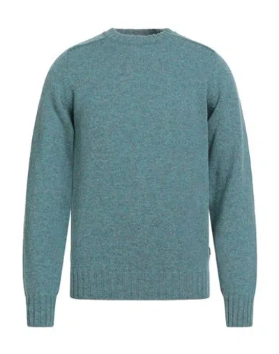 Sebago Man Sweater Turquoise Size S Wool In Blue