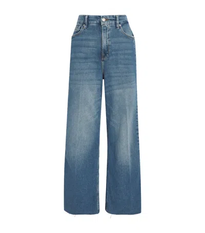 Good American Good Skate Cropped Wide-leg Jeans In Blue