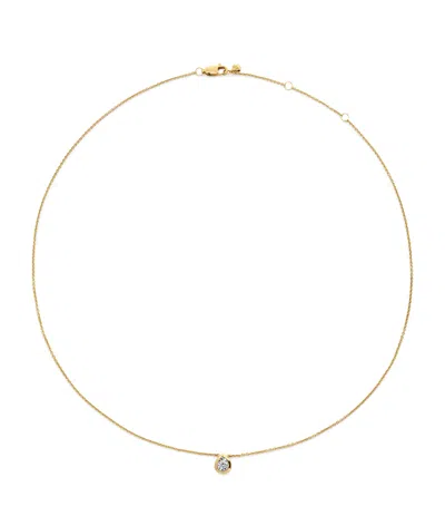 Monica Vinader Small Gold Vermeil And Aquamarine Odyssey Necklace In Gold
