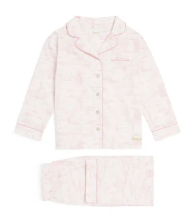 Harrods Cotton Pyjama Set In Pink