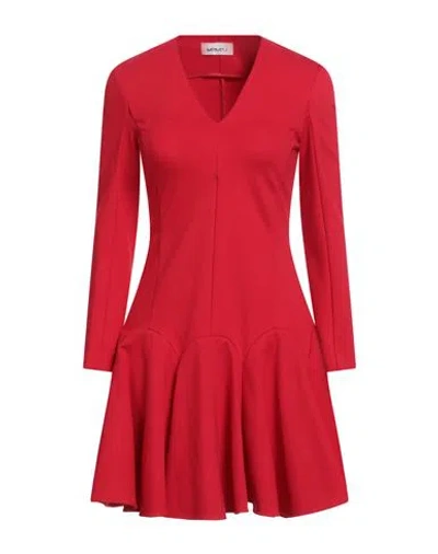 Meimeij Woman Mini Dress Red Size 0 Viscose, Polyamide, Elastane In Red