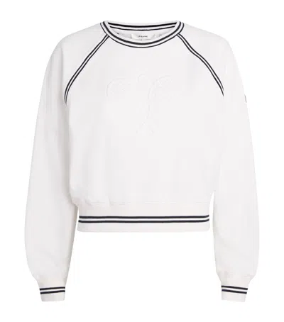 Frame Stretch-cotton Tennis Sweatshirt In White