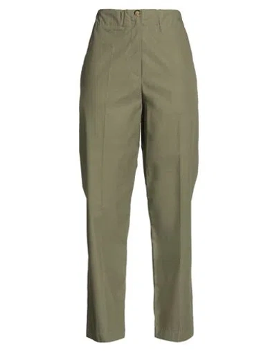 Alysi Crème Woman Pants Military Green Size 4 Polyester, Viscose, Elastane In Green