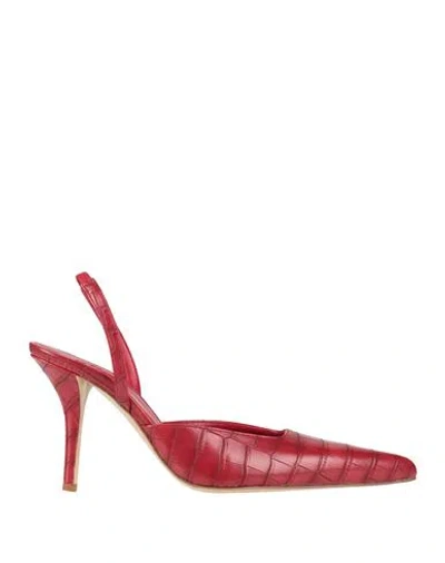 Gia Borghini Woman Pumps Red Size 8 Synthetisches Material In Red