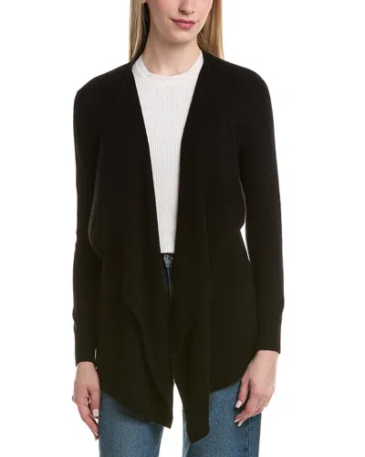 Bruno Magli Waterfall Wool & Cashmere-blend Cardigan In Black