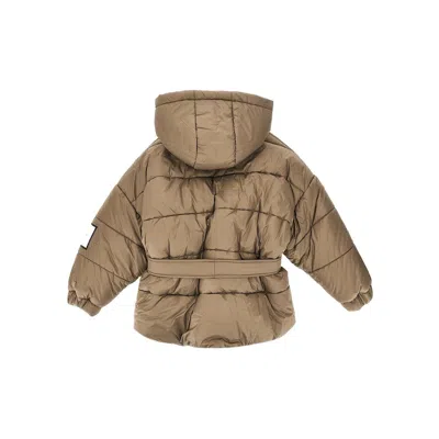 Doudou Quilted Nylon Downjacket Kids In Brown
