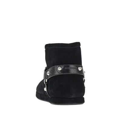 Balenciaga Women Leather And Wool Alaska Soft Bootie Boots In Black