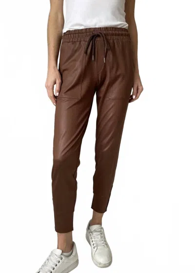 Six/fifty Headliner Coated Jogger In Cinnamon In Brown