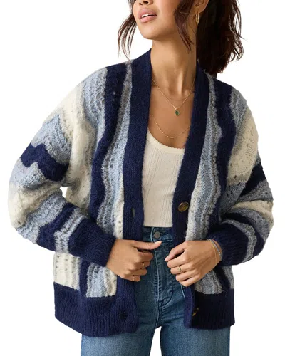 Faherty Free Ride Stripe Alpaca Blend Cardigan In Multi