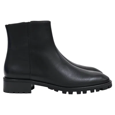 Stuart Weitzman Maelie Ankle Booties In Black Leather In Black