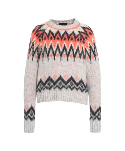 Roberto Collina Norwegian-patterned Knit Sweater With Ribbed Trim In Multi
