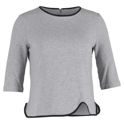 Marni 3/4 Round Neck T-shirt In Grey Cotton In Gray