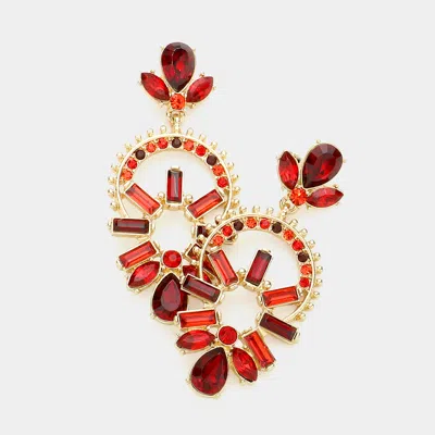 Fashnzfab Multi Stone Evening Earrings - Siam In Multi