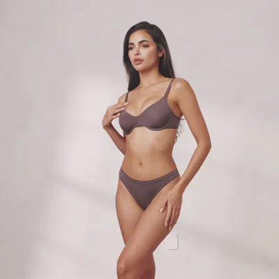 Lounge Barely There Plunge Bra In Brown