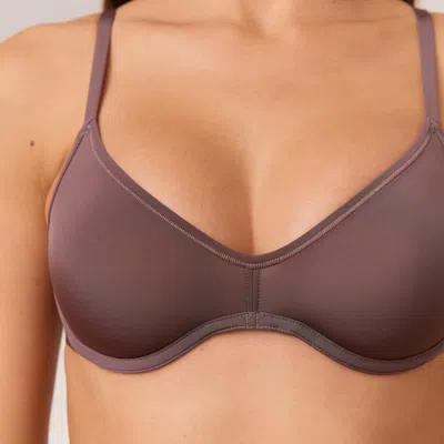 Lounge Barely There Plunge Bra In Brown