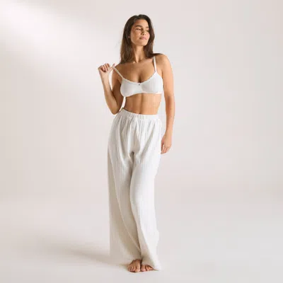 Lounge Pointelle Bralette In White