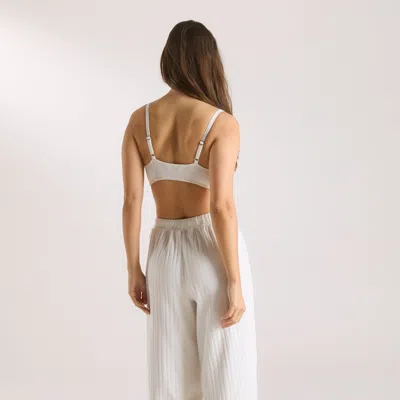 Lounge Pointelle Bralette In White